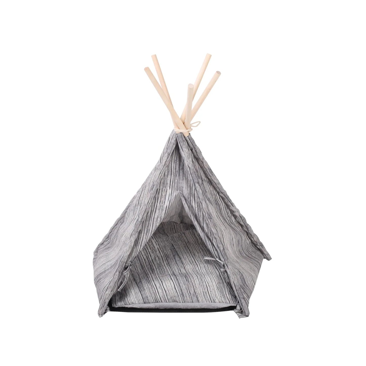 Charlie’s Pet Teepee Tent – Wooden Grain