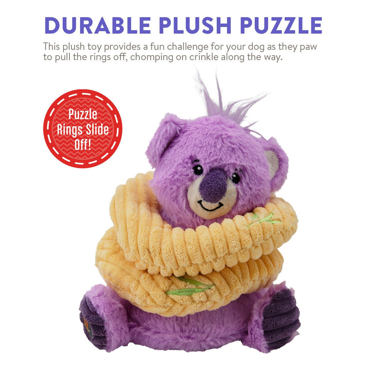 Charming Pet Ringamals Plush Puzzle Dog Toy - Koala