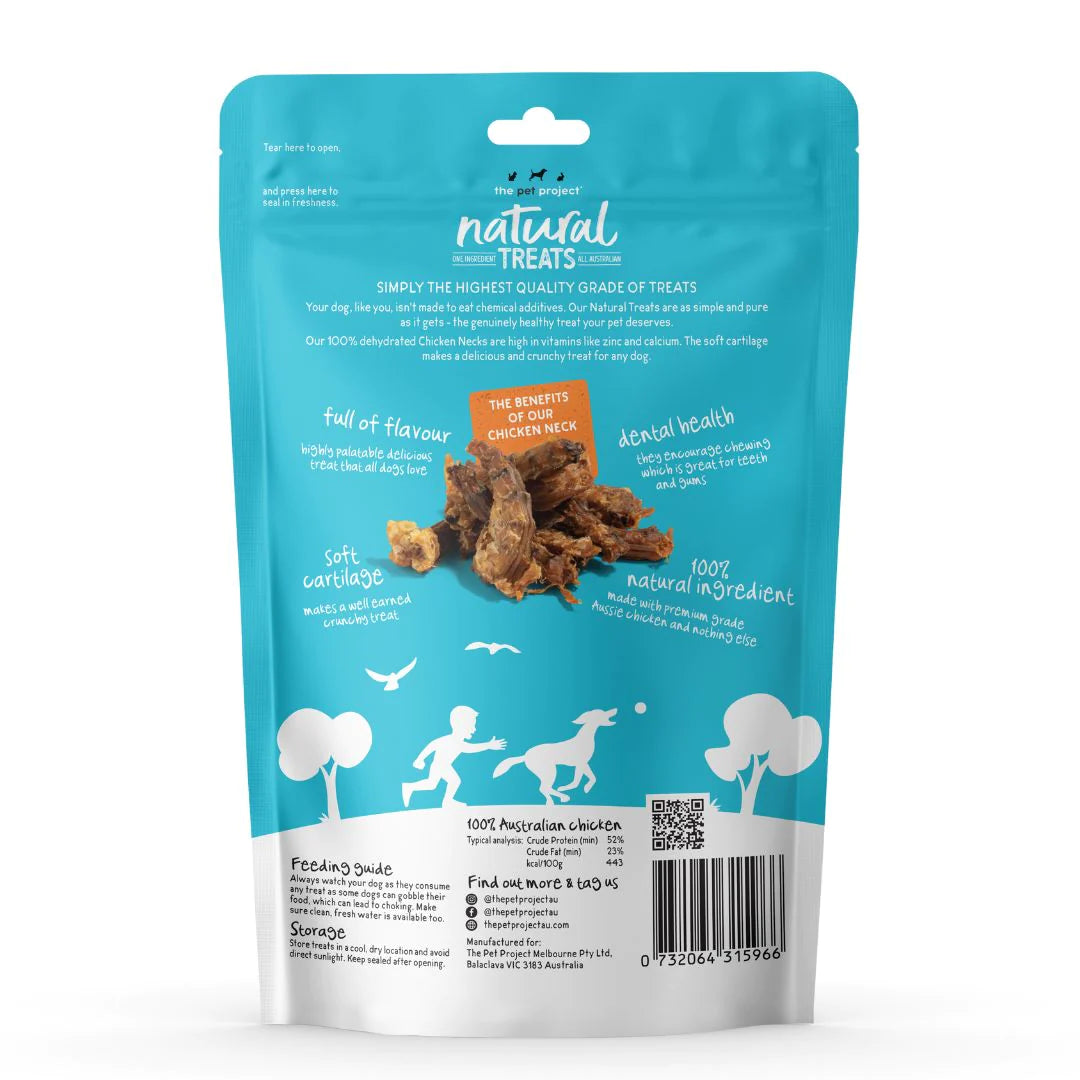 The Pet Project Natural Treats – Chicken Neck 100g