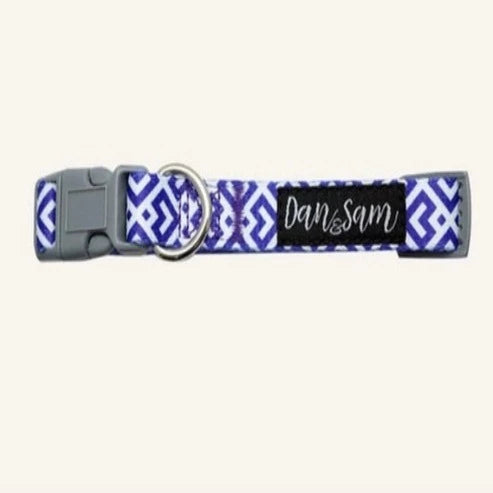 Dan & Sam Adjustable Polyester Dog Webbing Collar – Purple Delight