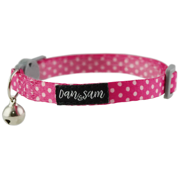 Dan & Sam Cat Adjustable Safety Collar – Pink Mania