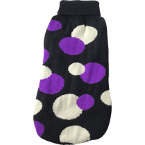 Dan & Sam Dog Jumper – Purple & White Polka Dot