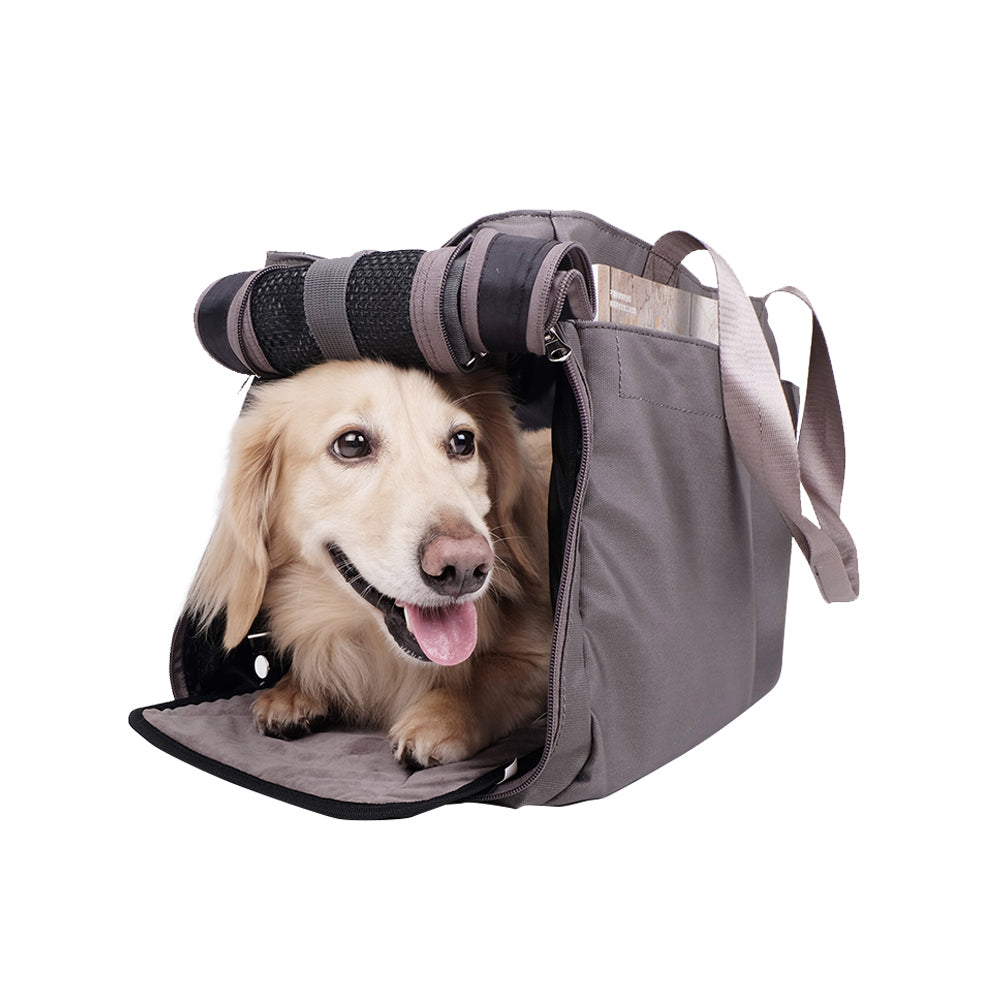 Canvas Pet Tote - Grey by Ibiyaya