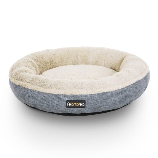 FEANDREA Fabric Round Bed Grey 55cm