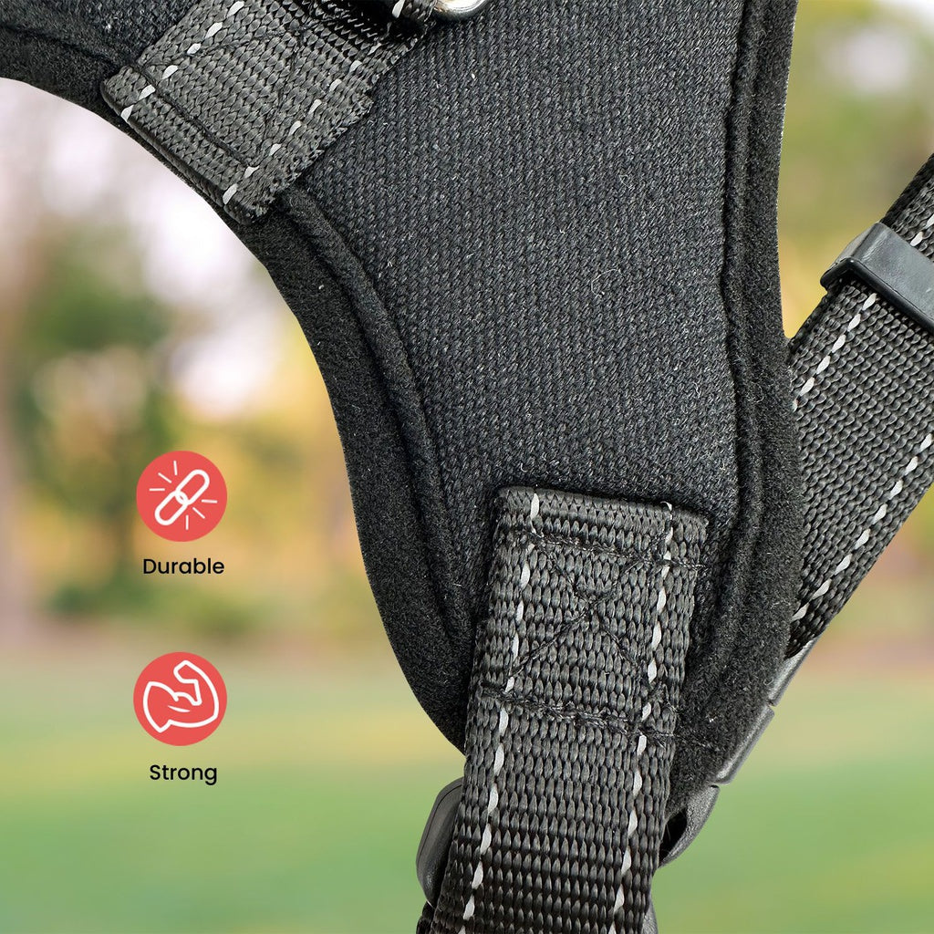 FLOOFI Dog Harness - Black - XL