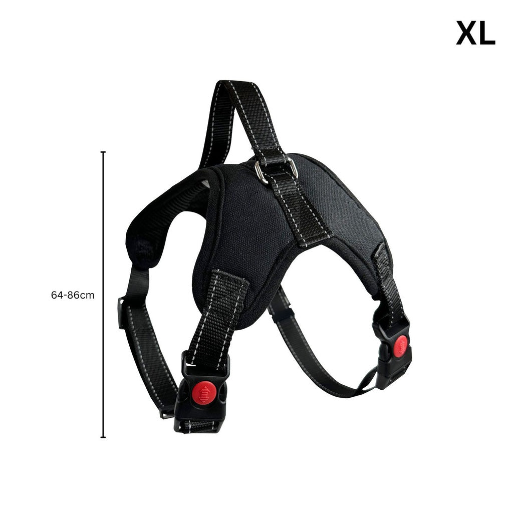 FLOOFI Dog Harness - Black - XL