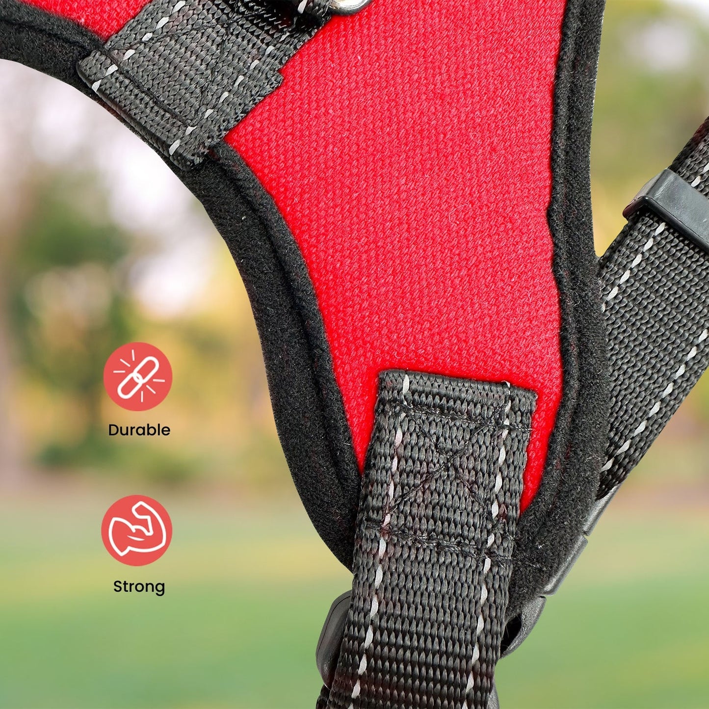 FLOOFI Dog Harness - Red - L