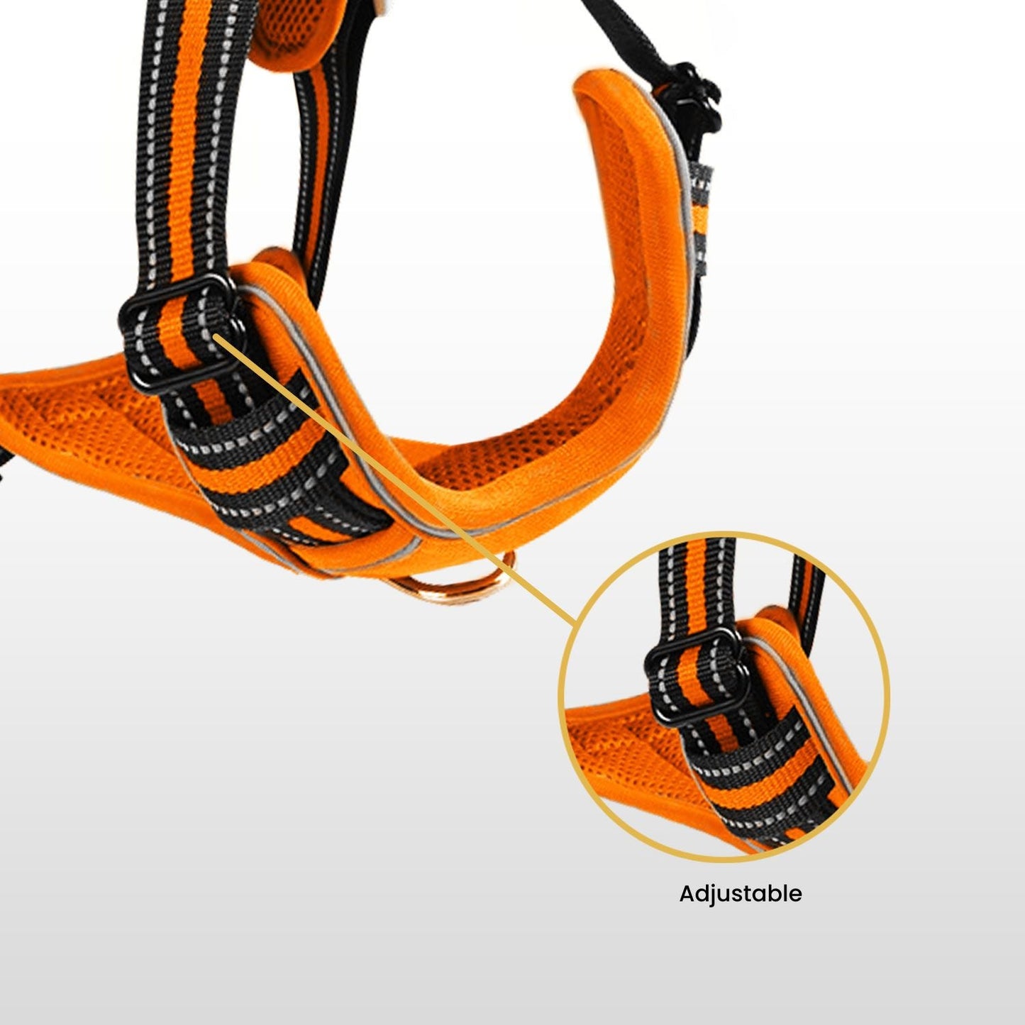 FLOOFI Dog Harness Vest - Orange - M