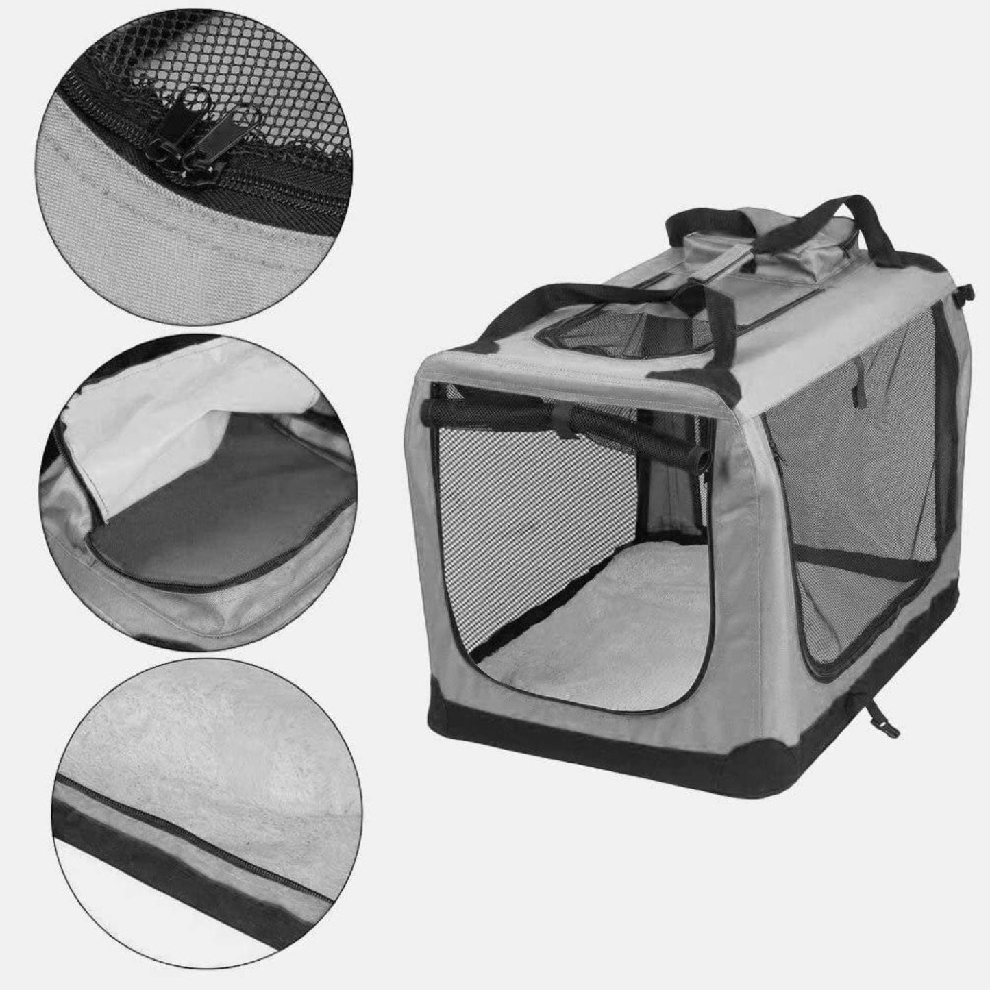 FLOOFI Portable Pet Carrier-Model 1 XL Size (Grey)