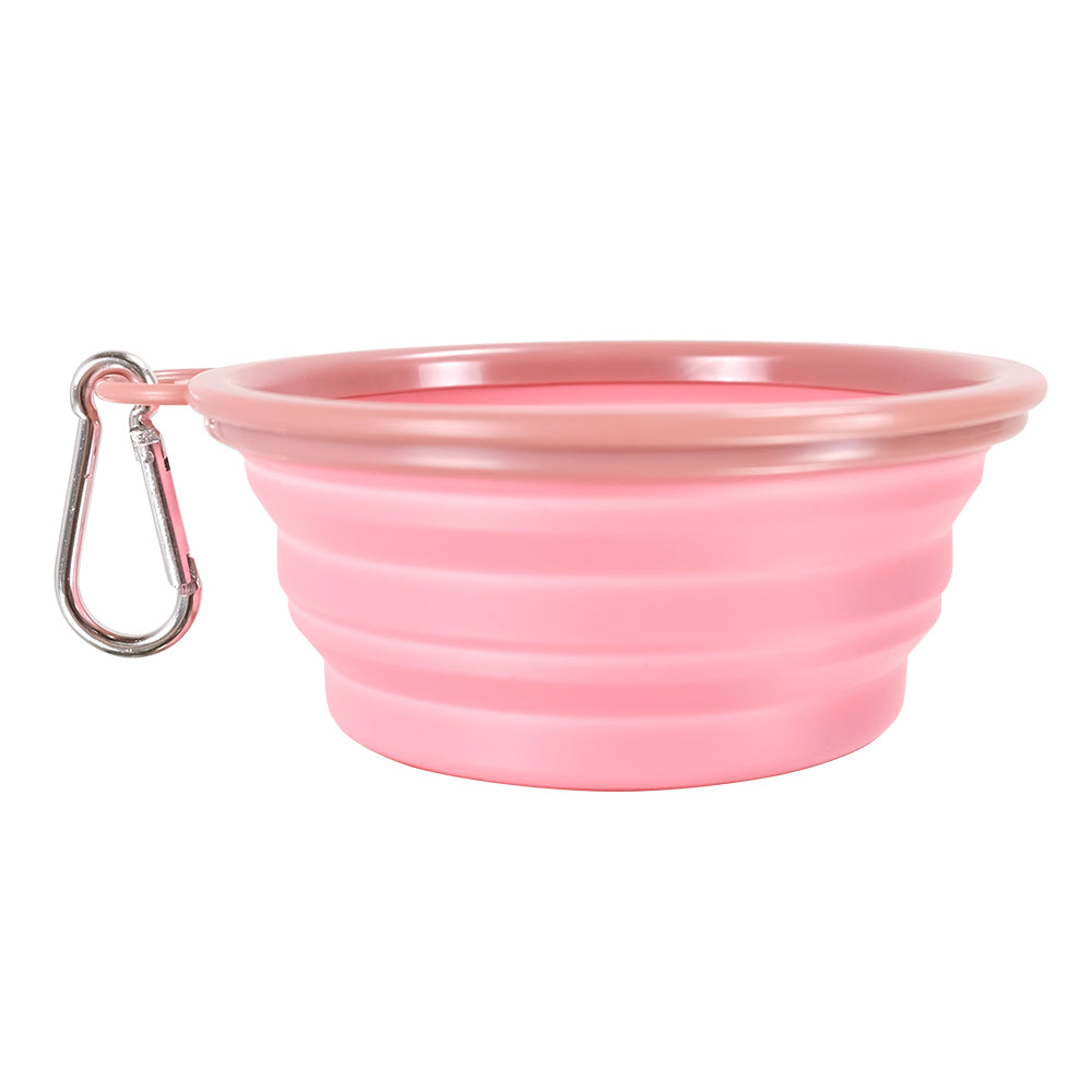 Quick Bite Collapsible Travel Pet Bowl Ã‚â‚¬â€œ Pink by Ibiyaya