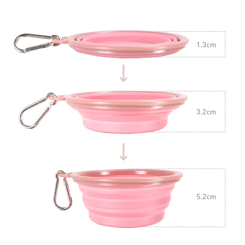 Quick Bite Collapsible Travel Pet Bowl Ã‚â‚¬â€œ Pink by Ibiyaya