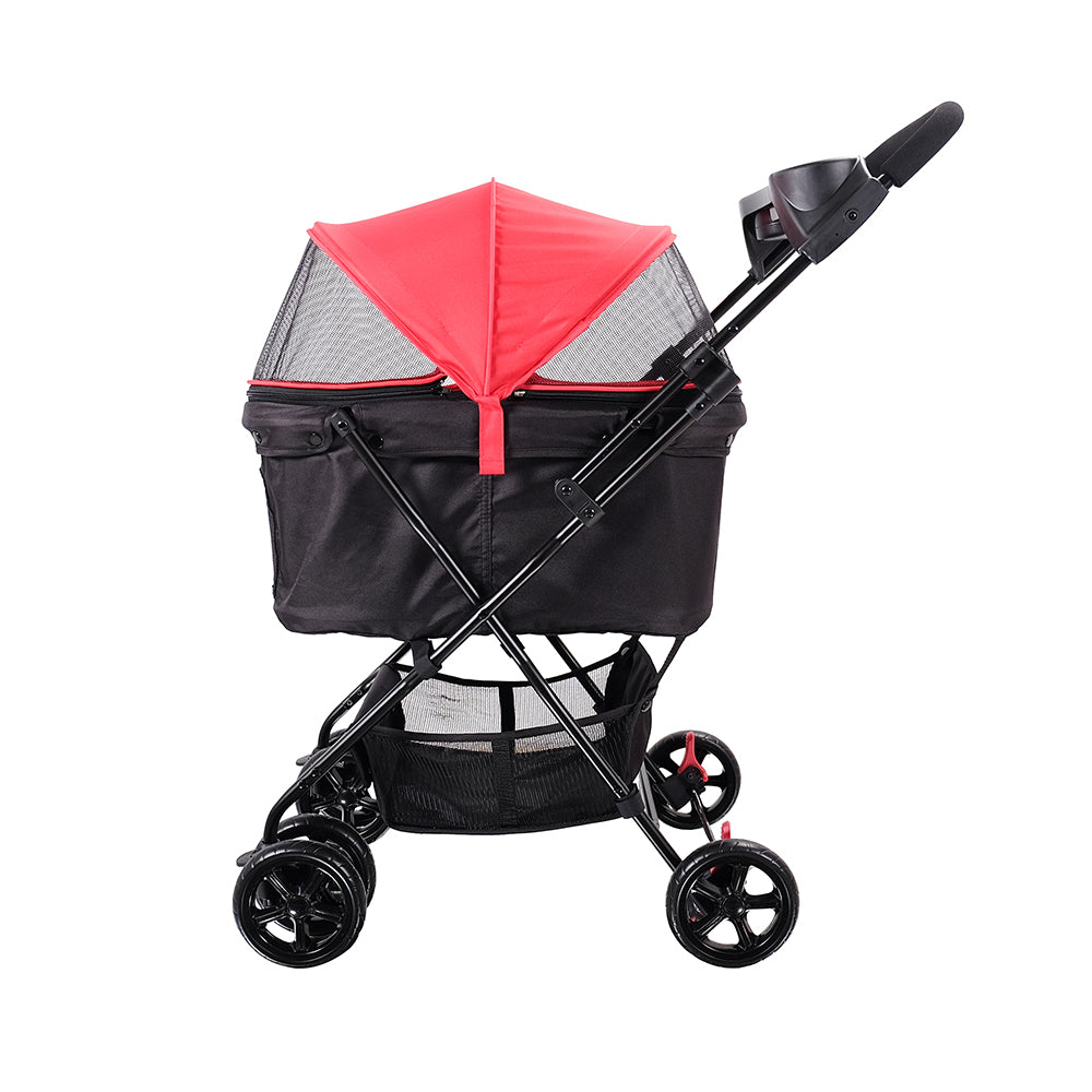 Ibiyaya Easy Strolling Pet Buggy for Cats & Dogs up to 20kg - Rouge Red