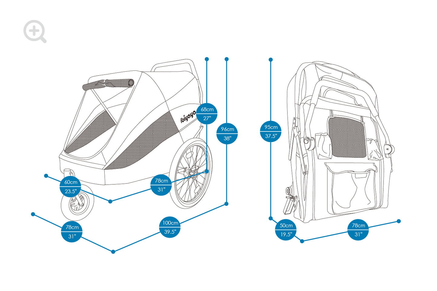 Ibiyaya The Hercules Pro Heavy Duty Pet Stroller 2.0 for Dogs up to 50kg