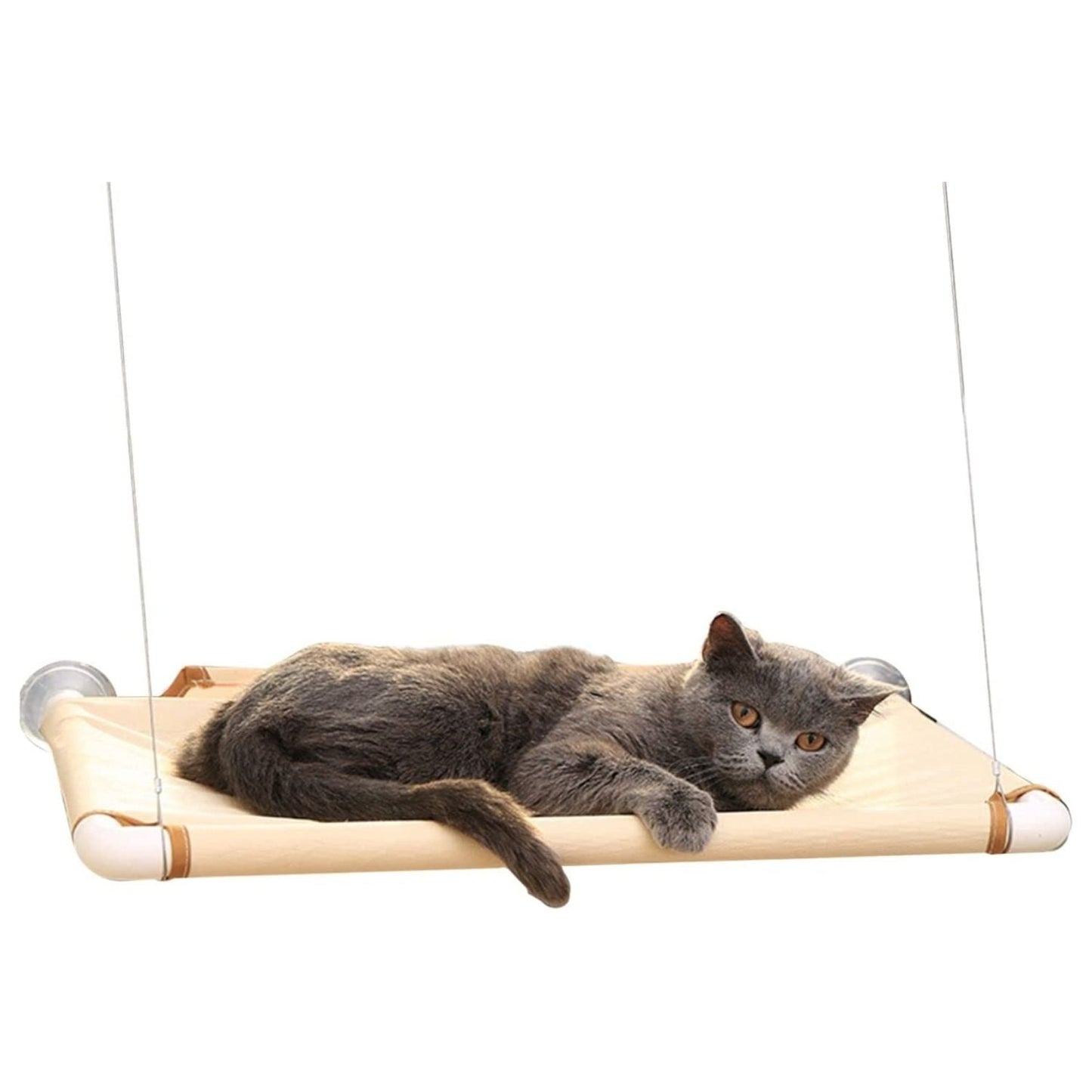 Floofi Cat Window Perch Hammock Beige 55x29