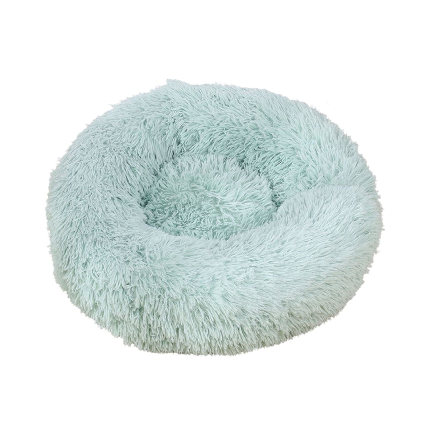 Floofi Pet Bed Round Plush (70cm Apple Green) - M