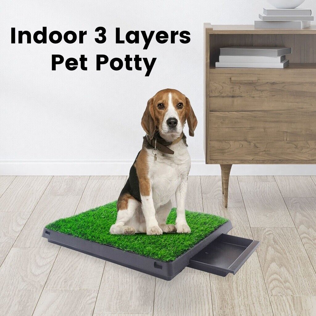 Floofi Pet Grass Training Potty and 2 Mats Set