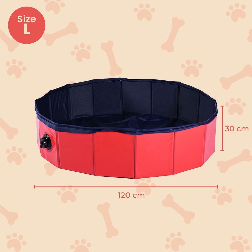 Floofi Pet Pool 120cm*30cm XL Red Circle