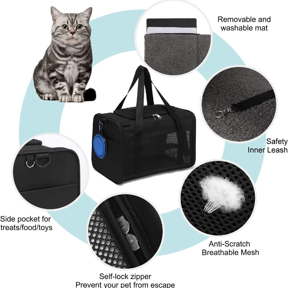 Floofi Portable Pet Carrier M Size (Black)