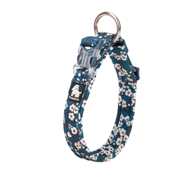 Floral Collar Saxony Blue L