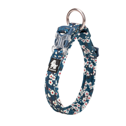 Floral Collar Saxony Blue M