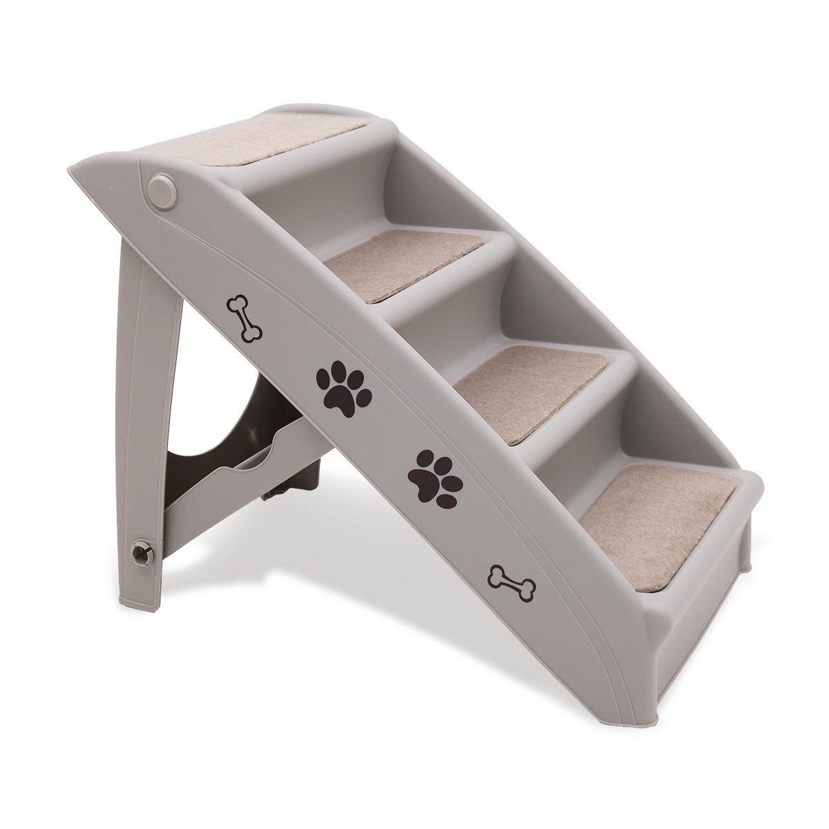 Furtastic 50cm Foldable Step Ladder Stairs - Grey