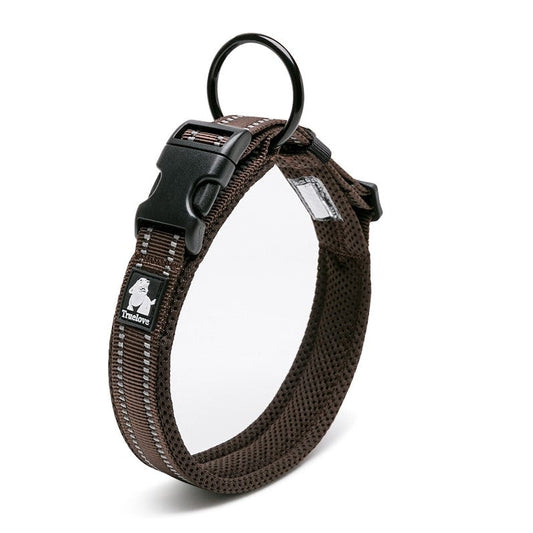 Heavy Duty Reflective Collar Brown XS