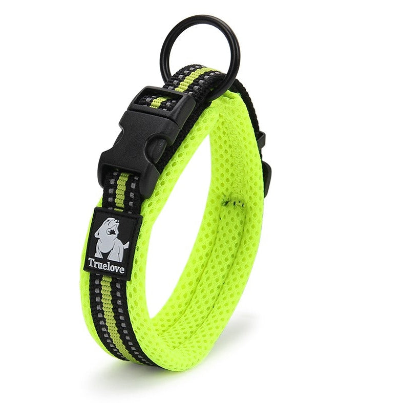 Heavy Duty Reflective Collar Neon Yellow XS