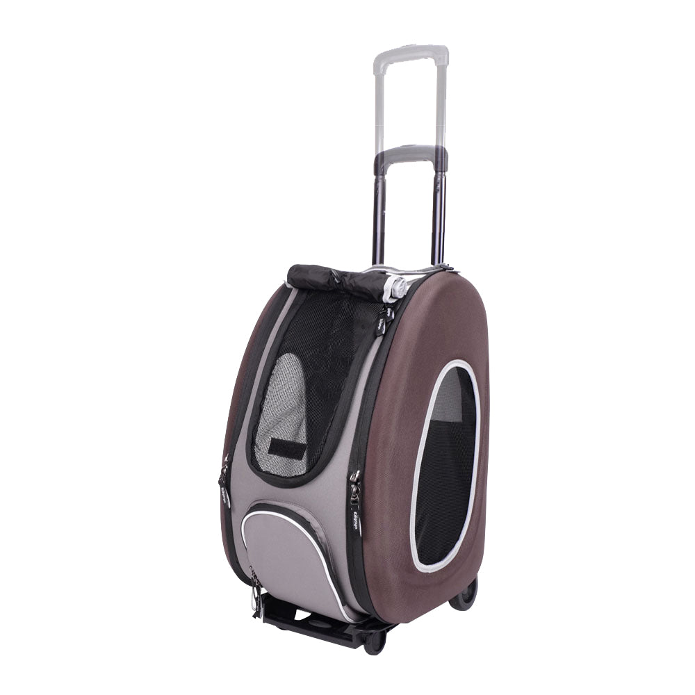 Ibiyaya 5-In-1 Combo Eva Pet Carrier/Stroller (Weight Limit 8Kg) - Chocolate