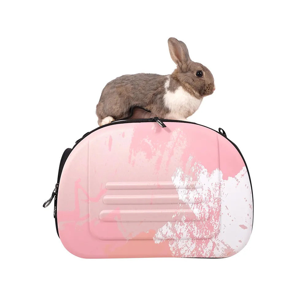 Ibiyaya Collapsible Vented Travelling Pet Carrier for (Up to 6Kg) - Pink Sunset