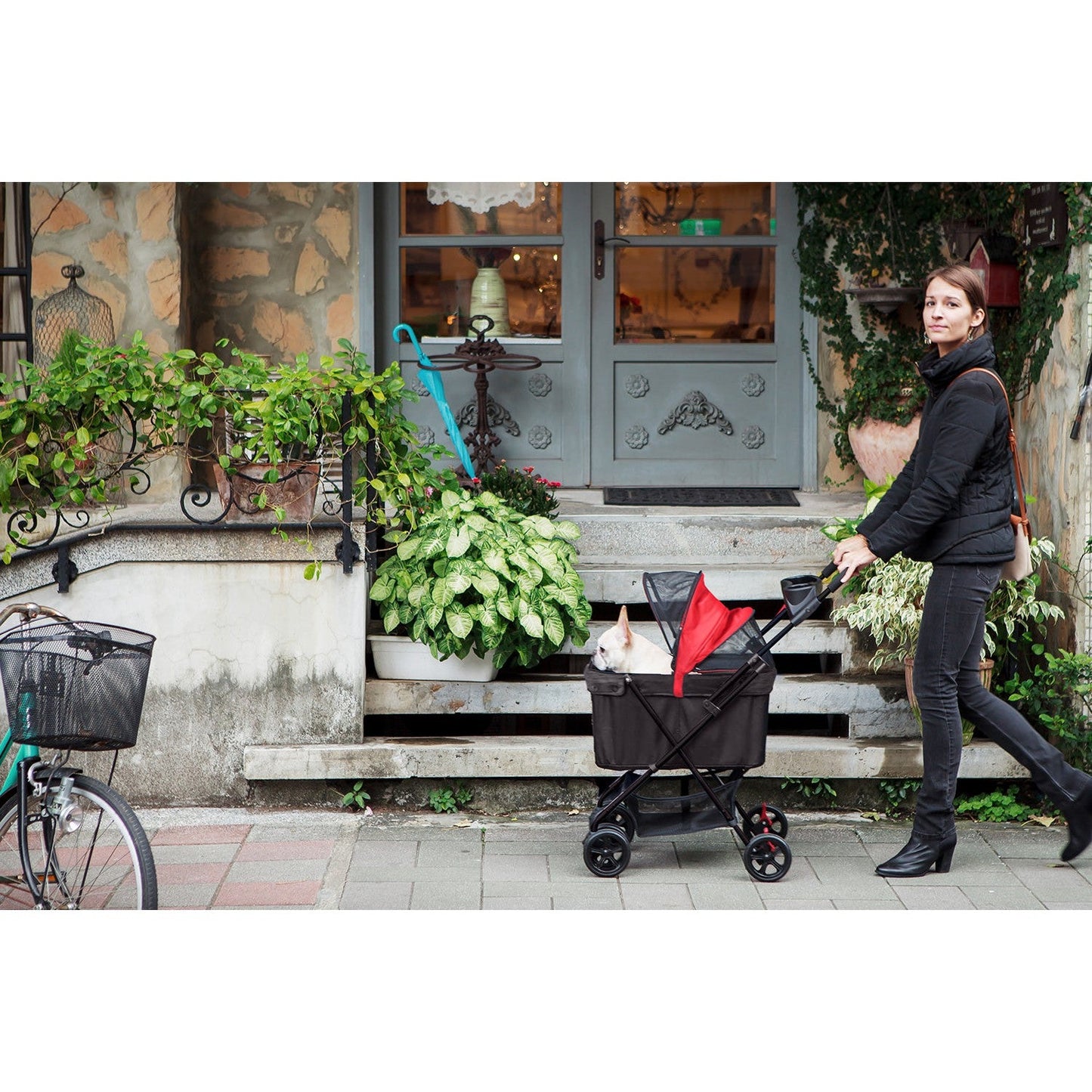 Ibiyaya Easy Strolling Pet Buggy (Up to 20kg) - Rouge Red