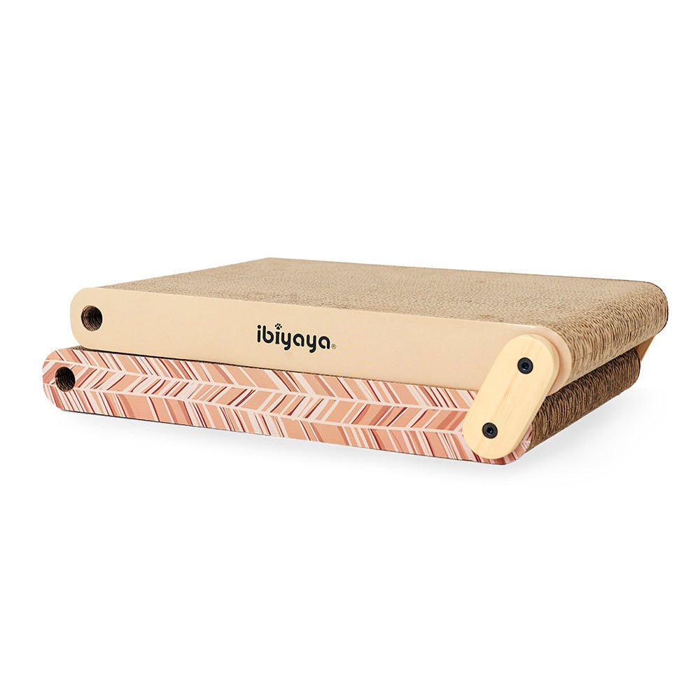 Ibiyaya Fold-Out Cardboard Cat Scratcher - Cinnamon