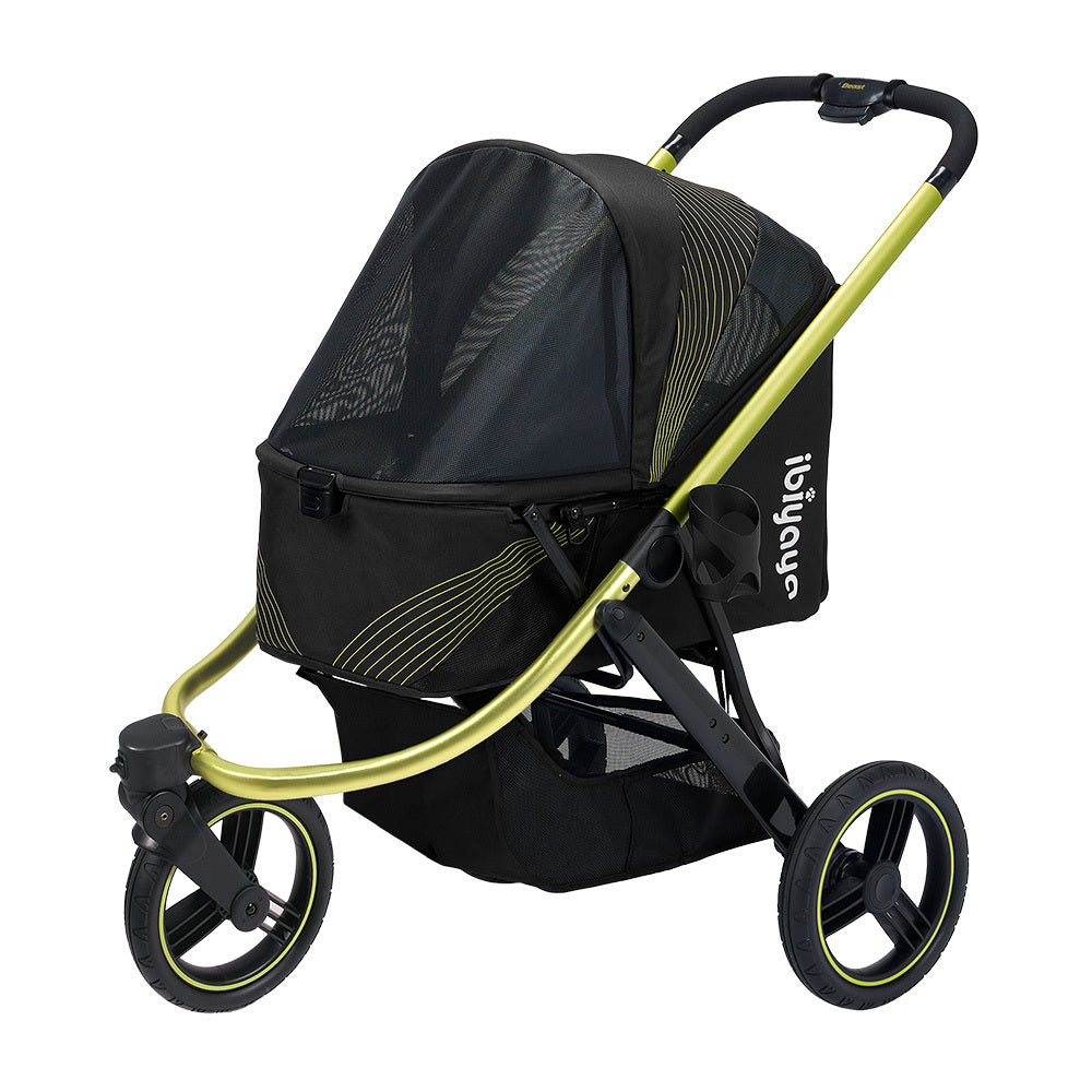 Ibiyaya The Beast Pet Jogging Stroller (Up to 25Kg) - Jet Black