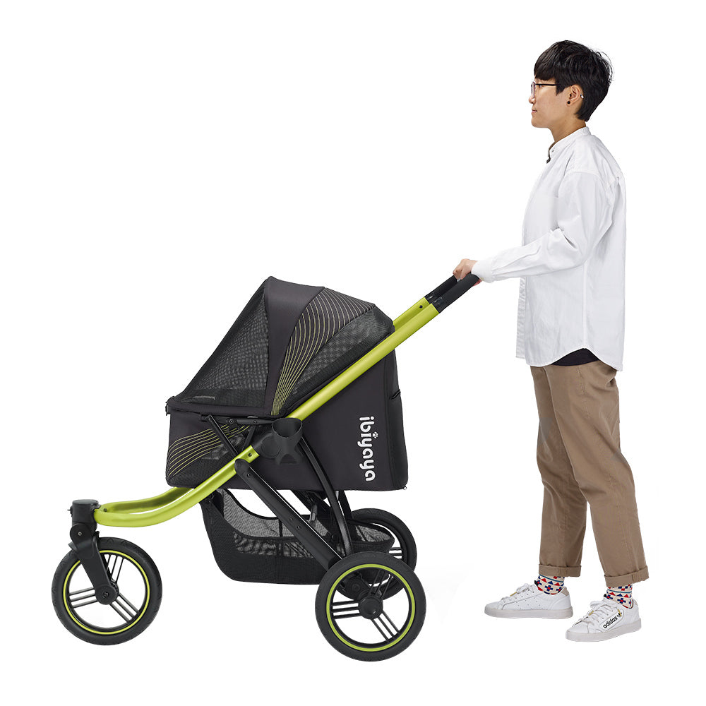 Ibiyaya The Beast Pet Jogging Stroller (Up to 25Kg) - Jet Black