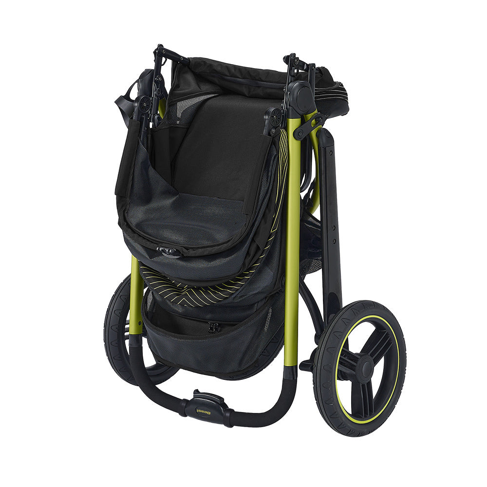 Ibiyaya The Beast Pet Jogging Stroller (Up to 25Kg) - Jet Black