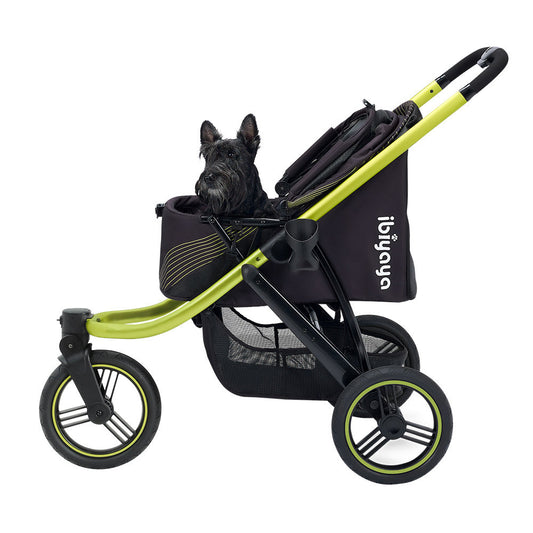 Ibiyaya The Beast Pet Jogging Stroller (Up to 25Kg) - Jet Black