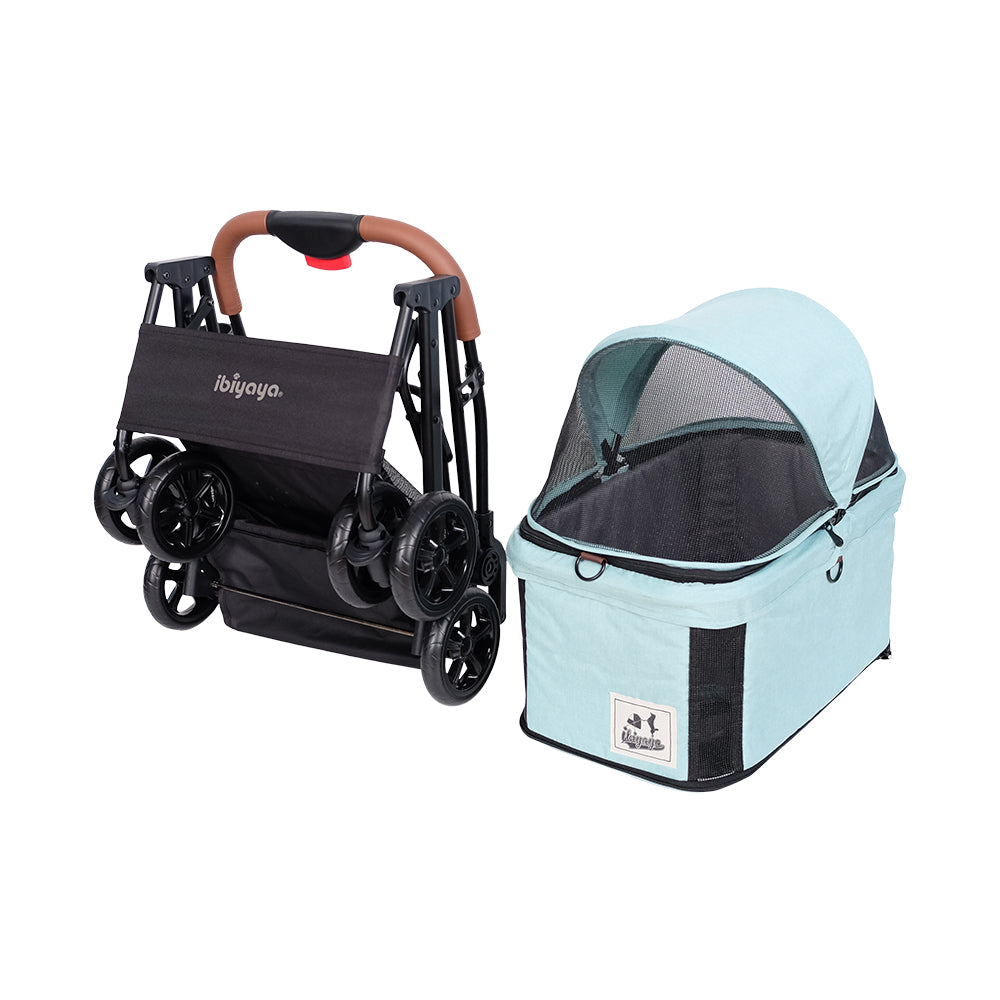 Ibiyaya Travois Tri-fold Pet Travel Stroller System (Up to 15Kg) - Spearmint