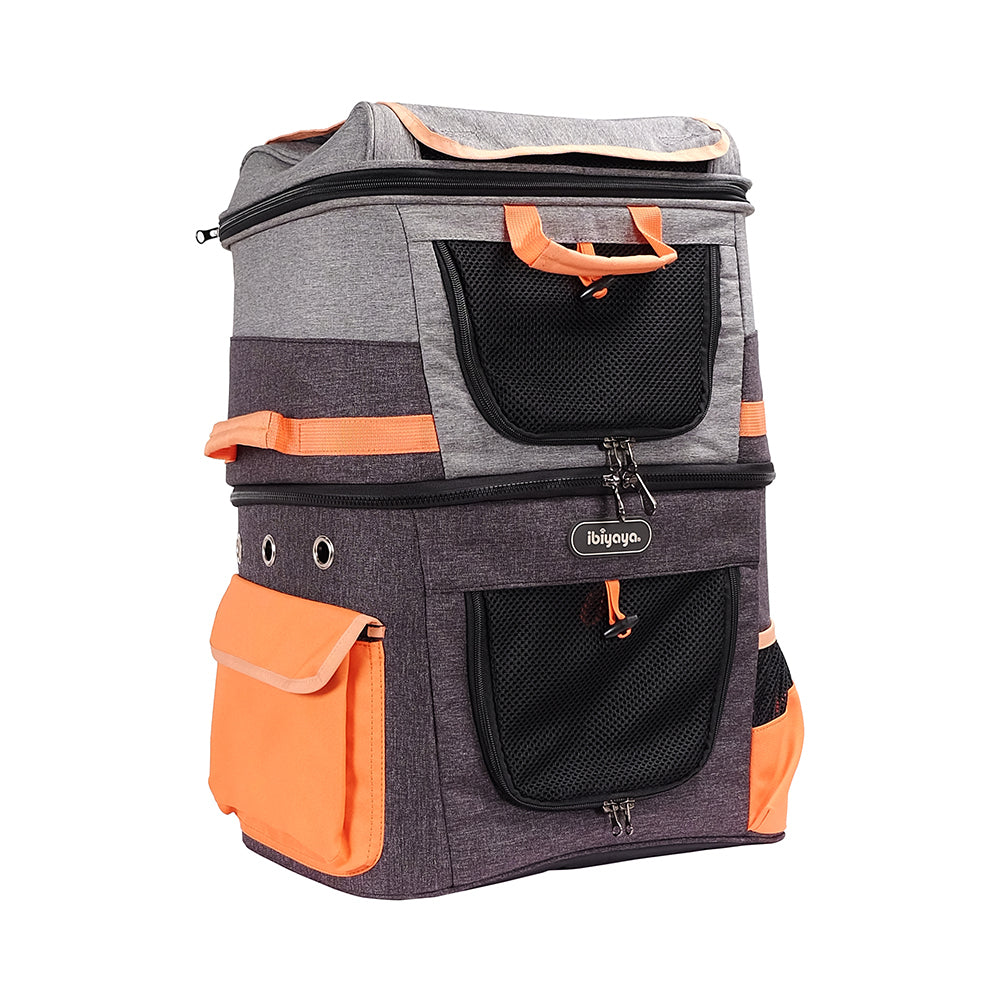 Ibiyaya Two-Tier Pet Backpack (Up to 12Kg)