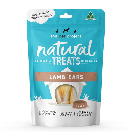 The Pet Project Natural Treats – Lamb Ears 4 Pack