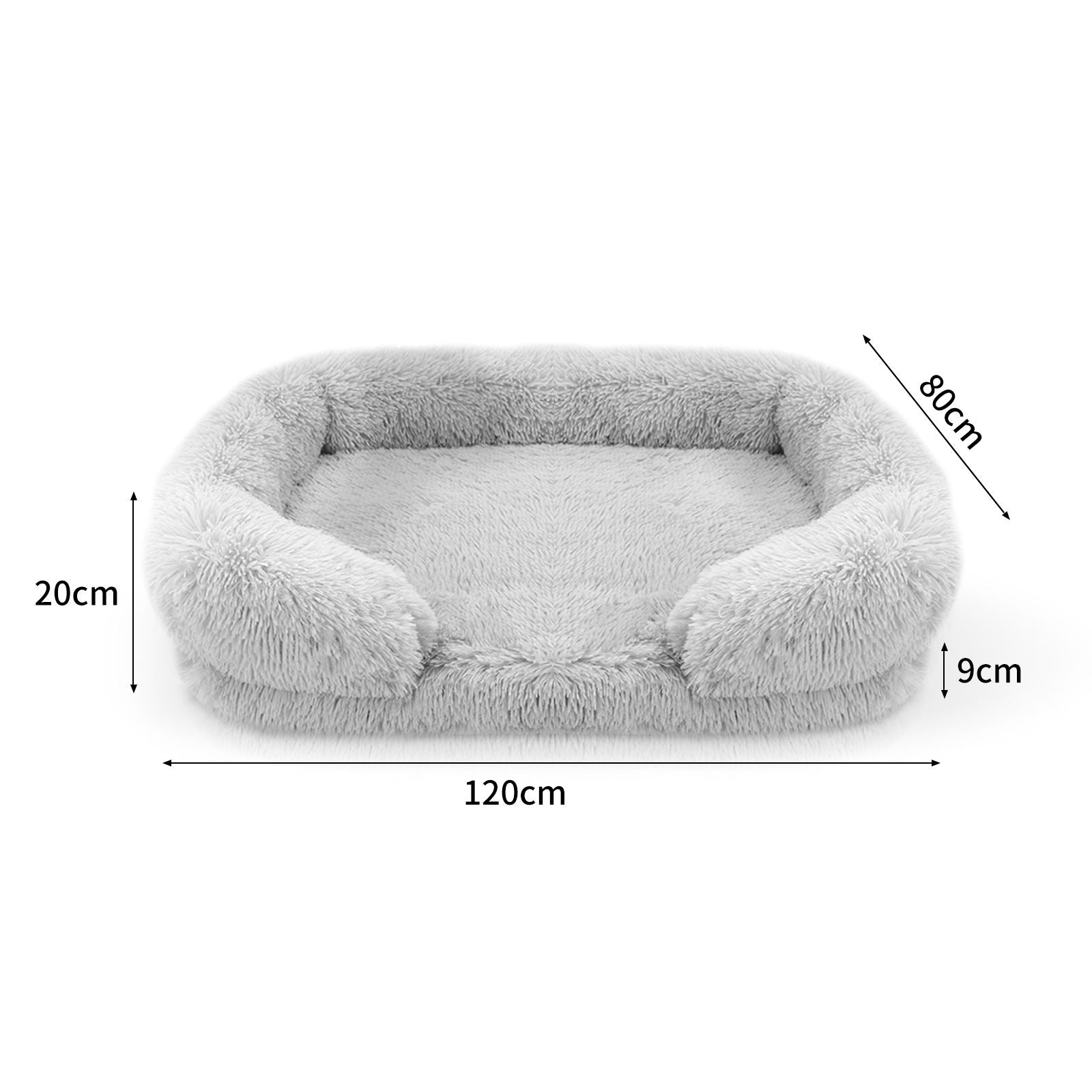 Memory Foam Warm Soft Plush Calming Bed XXL