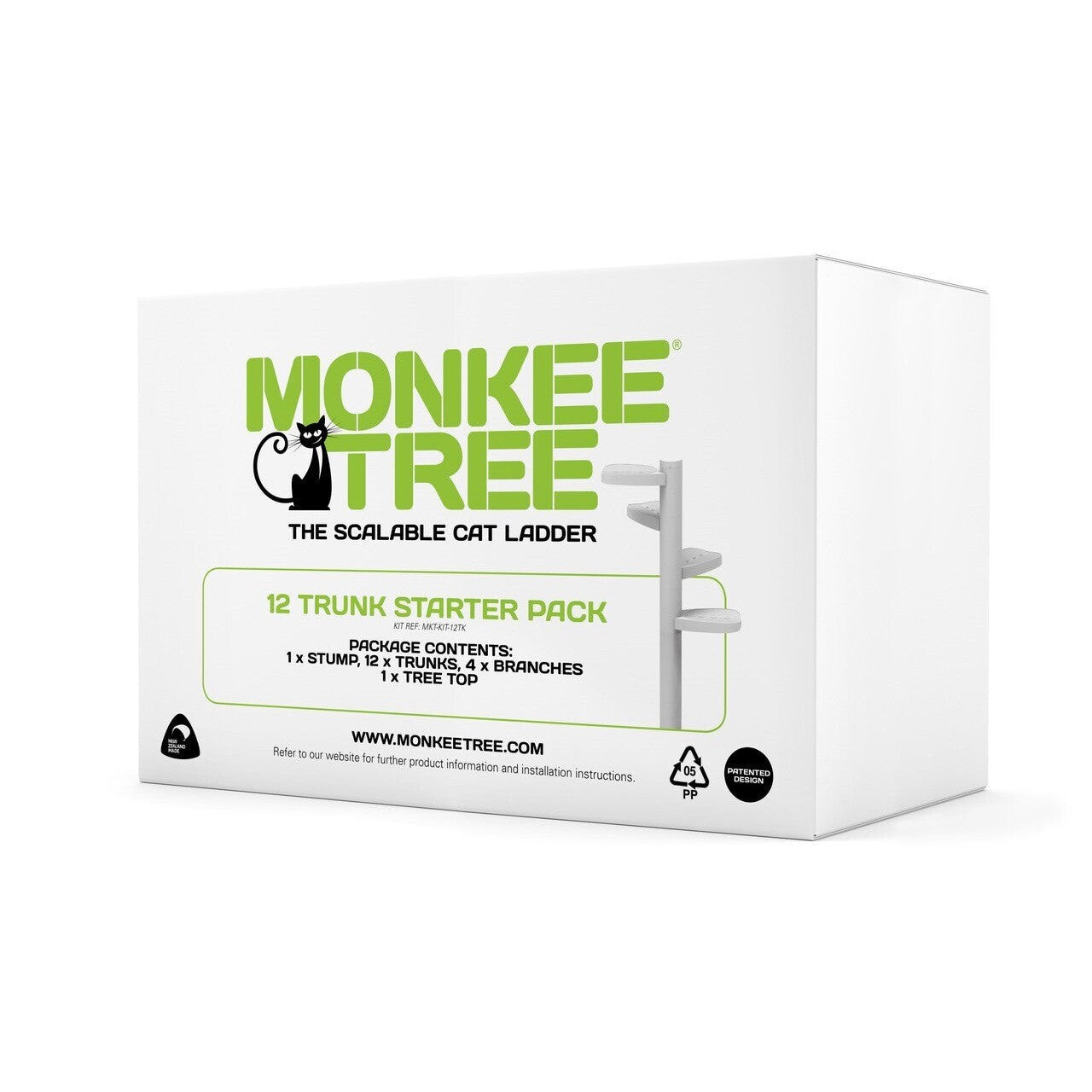 Monkee Tree for Cats - 12 Trunk Starter Pack - White