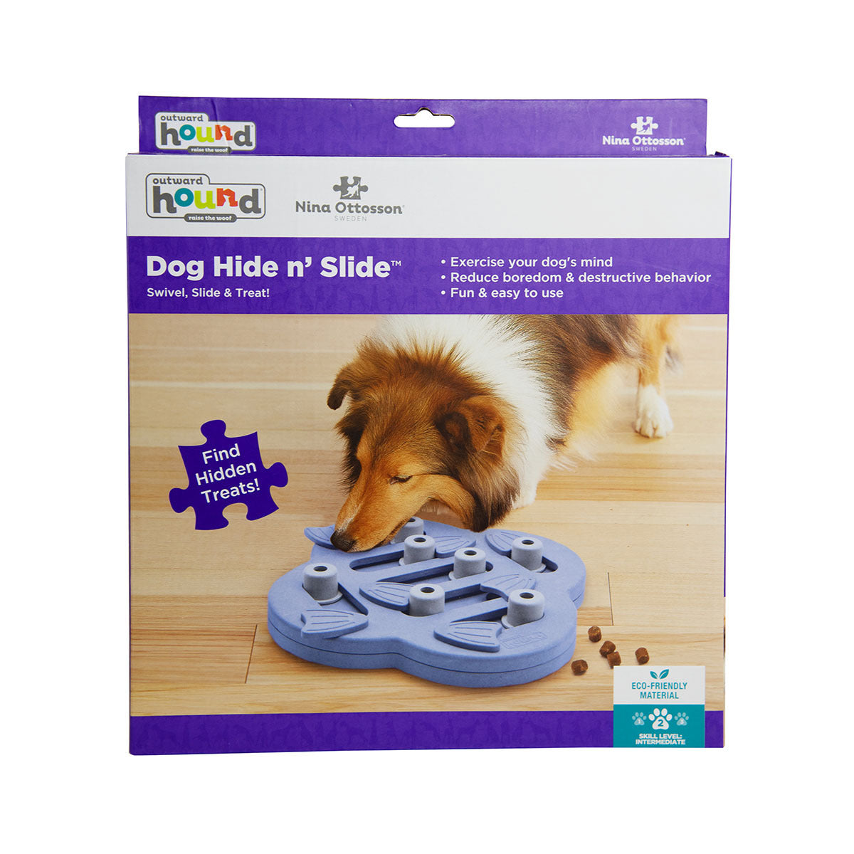 Nina Ottosson Dog Hide N Slide - Purple - Level 2