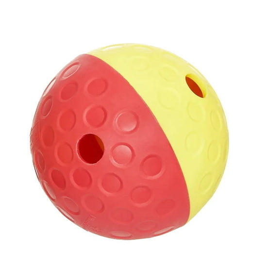 Nina Ottosson Treat Tumble Ball for Cats & Dogs - Large (Red/Yellow) - Level 1