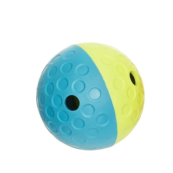 Nina Ottosson Treat Tumble Ball for Cats & Dogs - Small (Blue/Yellow) - Level 1