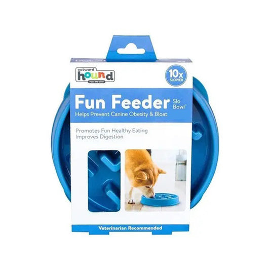 Outward Hound Fun Feeder Notch Blue - Medium