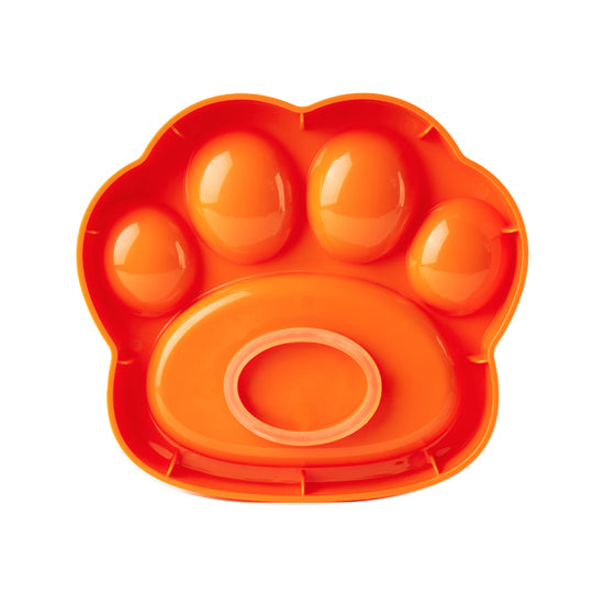 PAW 2-in-1 Slow Mini Slow Feeder & Lick Pad for Cats & Small Dogs - Orange