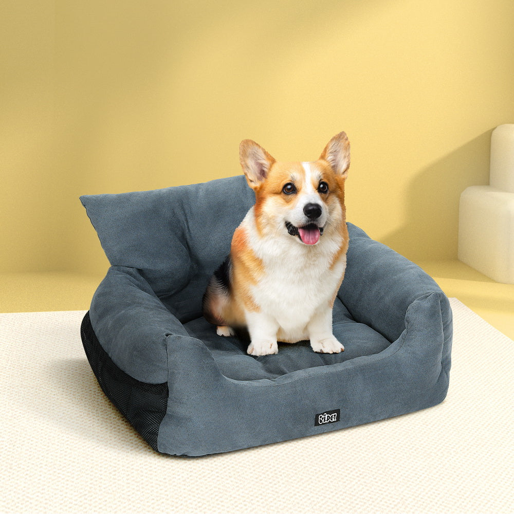 i.Pet Waterproof Dog Car Seat Booster - Grey