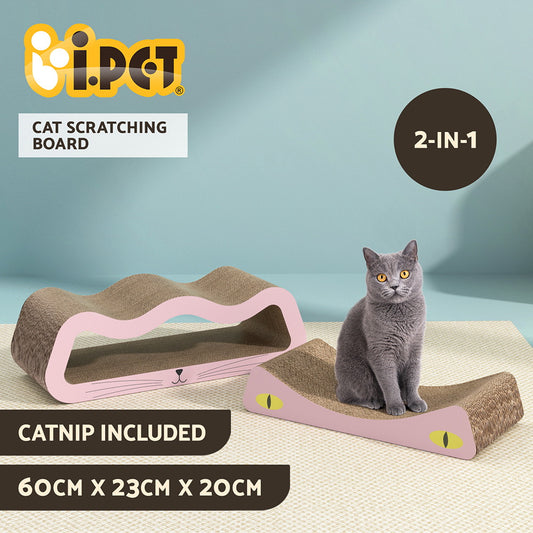 i.Pet Cat Scratching Board With Catnip - Brown & Pink