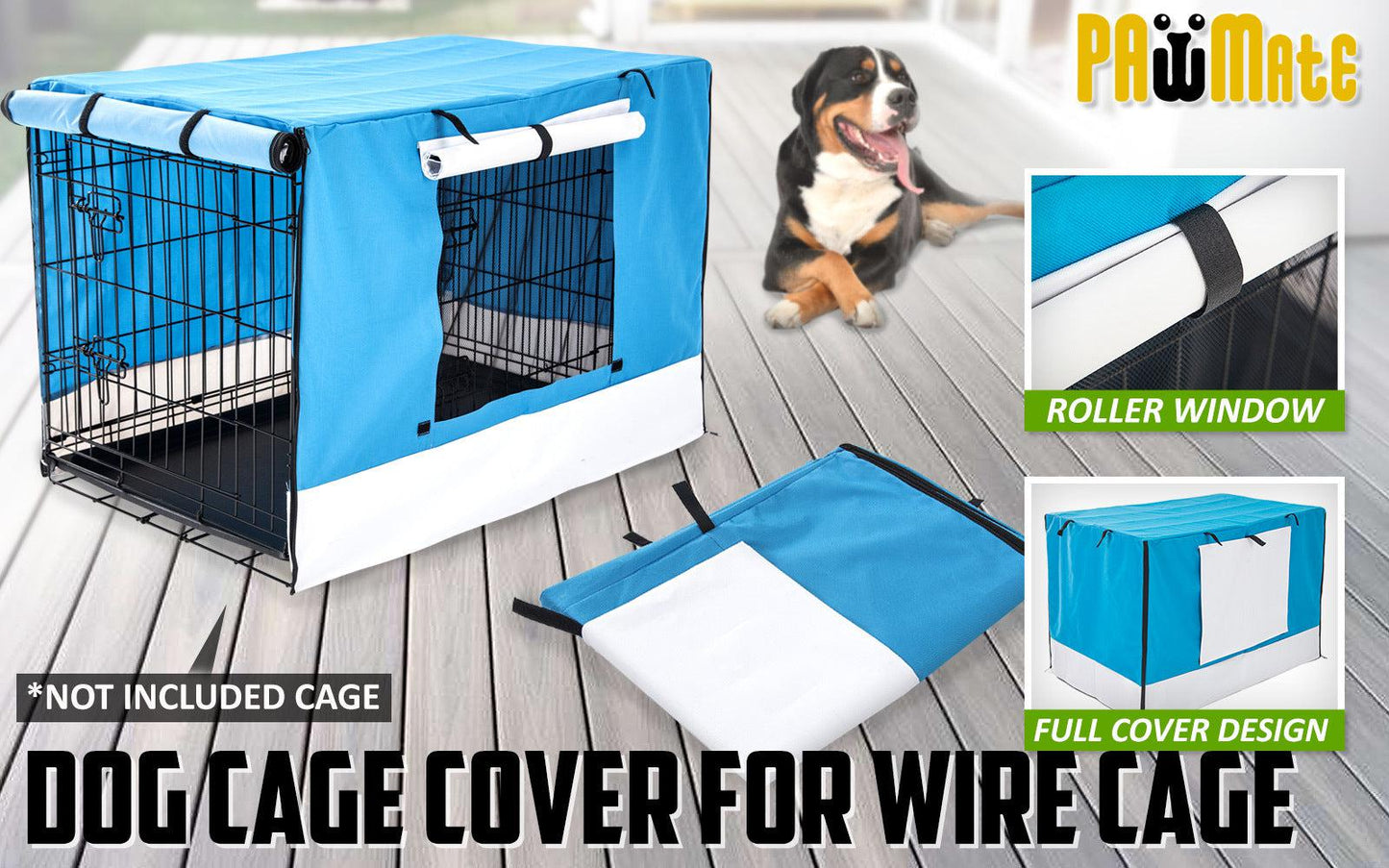 Paw Mate Cage Cover Blue 24in