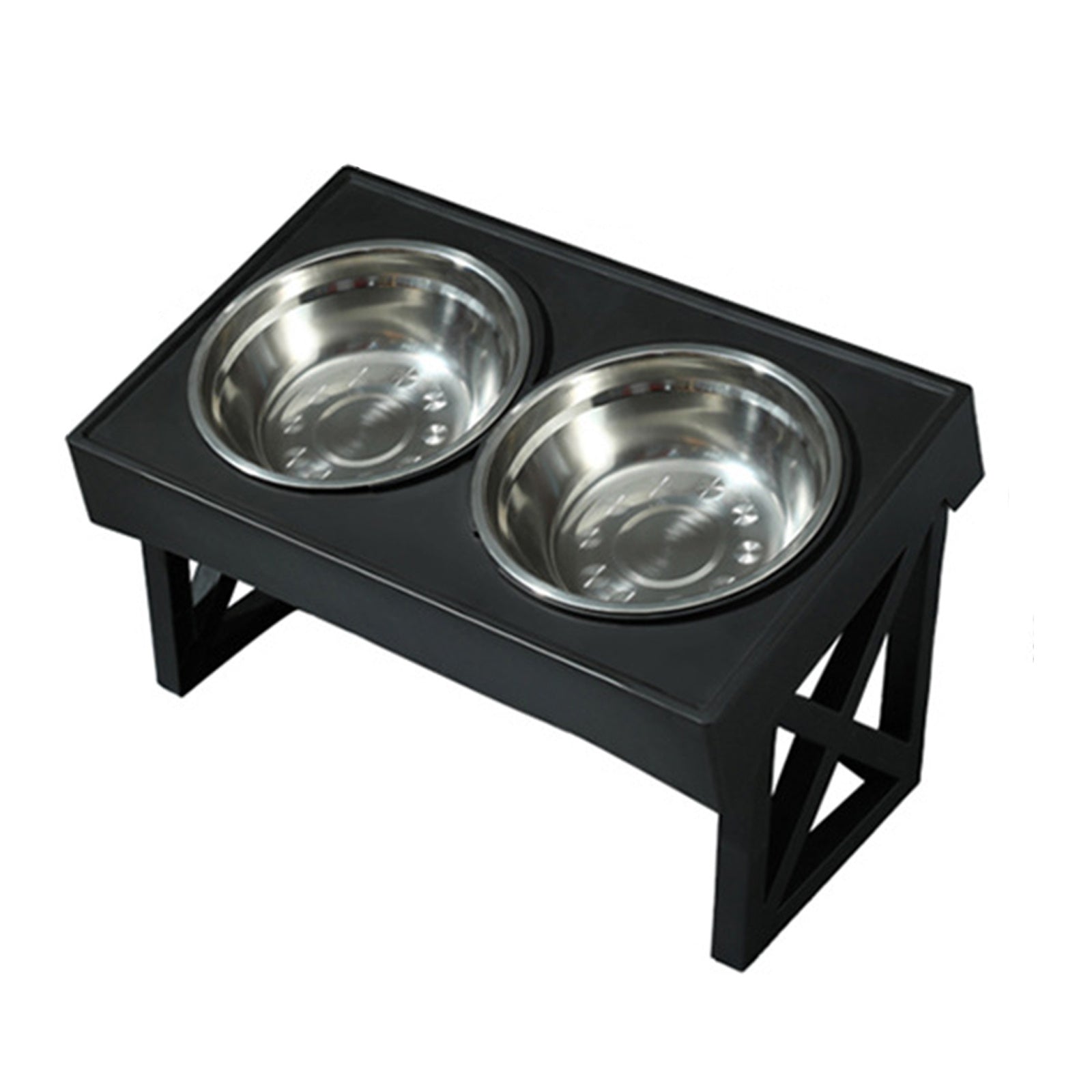 Pawfriends Adjustable Height Stand and 2x Stainless Steel Bowls