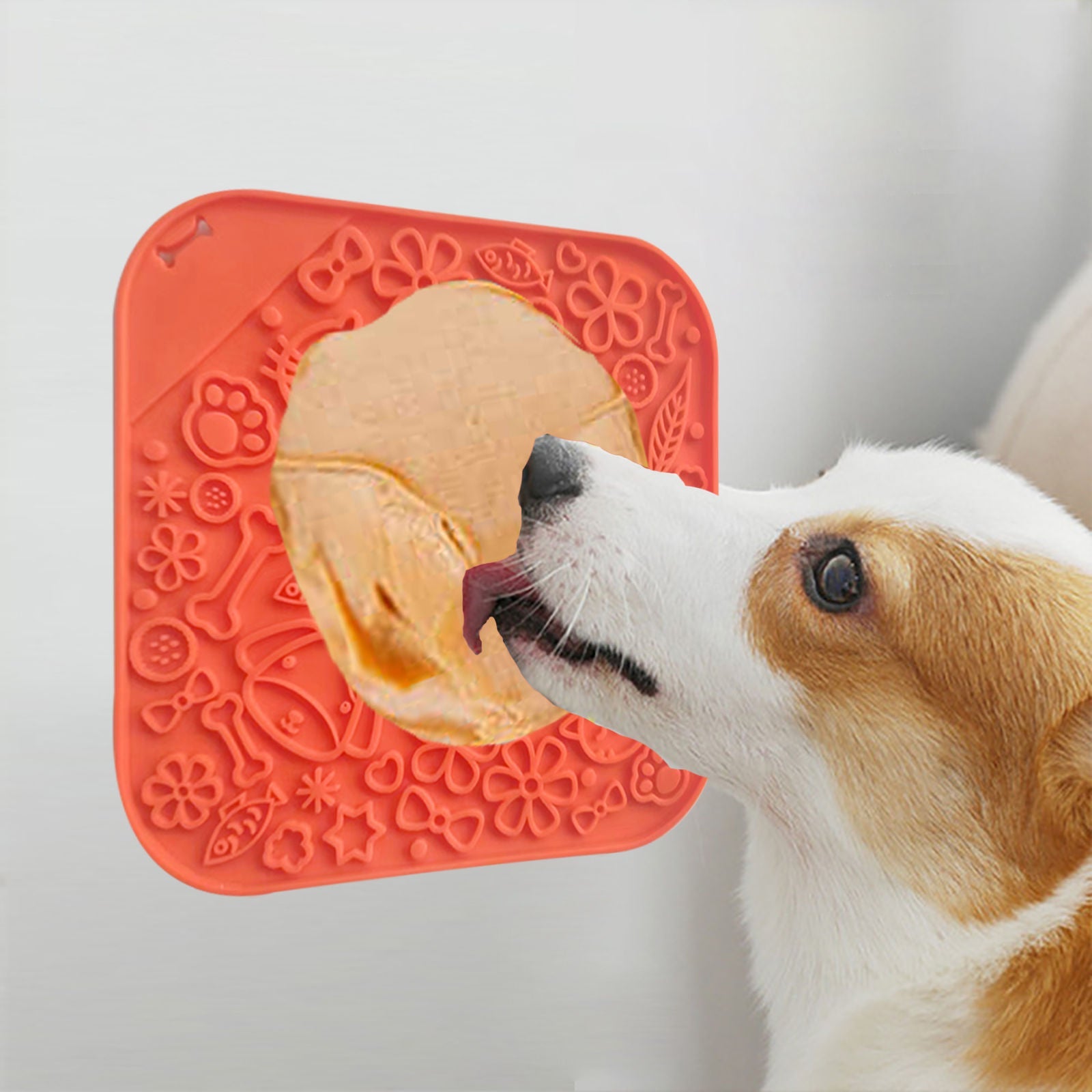 Pawfriends Asphyxia-resistant Silicone Lick Mat Orange